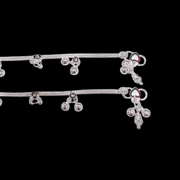 Pair of Pure Silver anklets - 7.5 inch