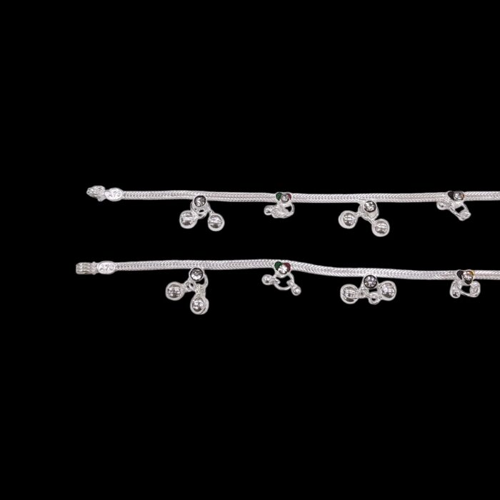 Pair of Pure Silver anklets - 7.5 inch