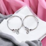 Small Silver Charm Bracelet - Flower | Pair of bracelet