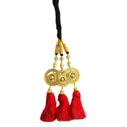 Red Tussles Parandi Hair Accessory | Paranda Hair Accessories
