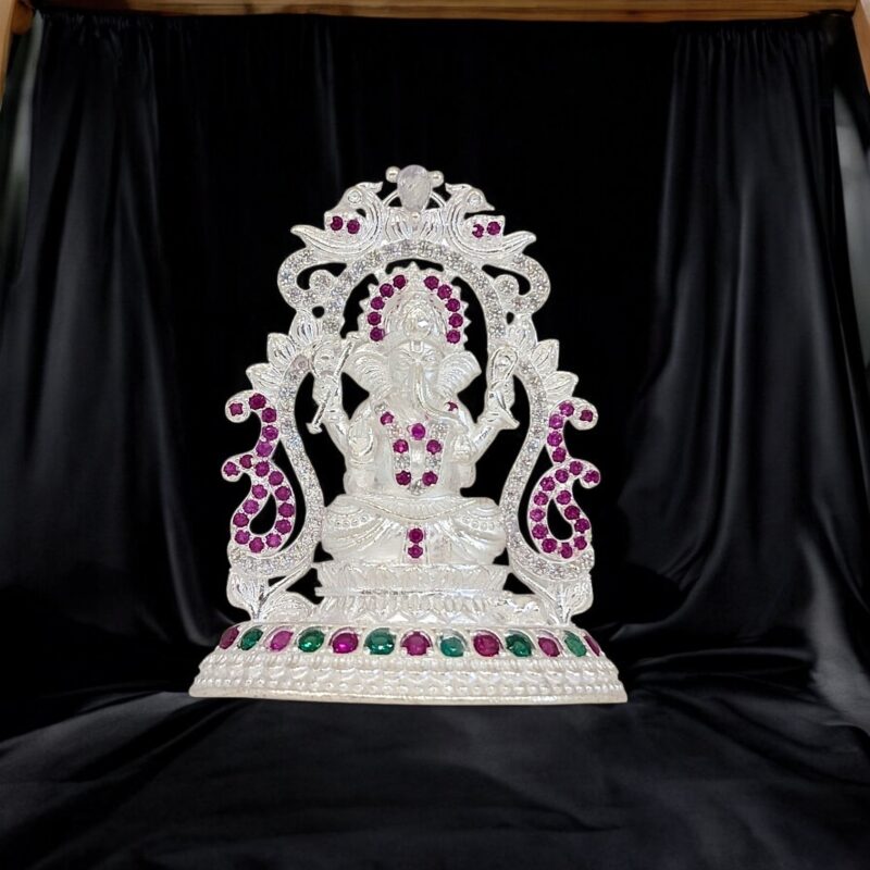 Pure silver Ganesha Idol | Real Chandi ki Ganesh Murti | Ships in Canada and USA