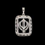 Pure Silver Khanda Pendant | 925 Sterling Silver