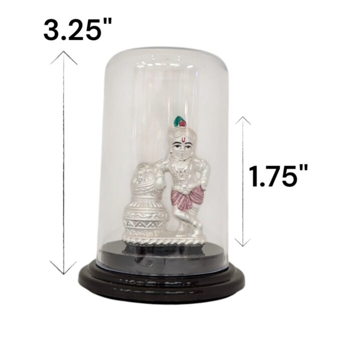 Dimensions of Pure silver Baby Krishna idol