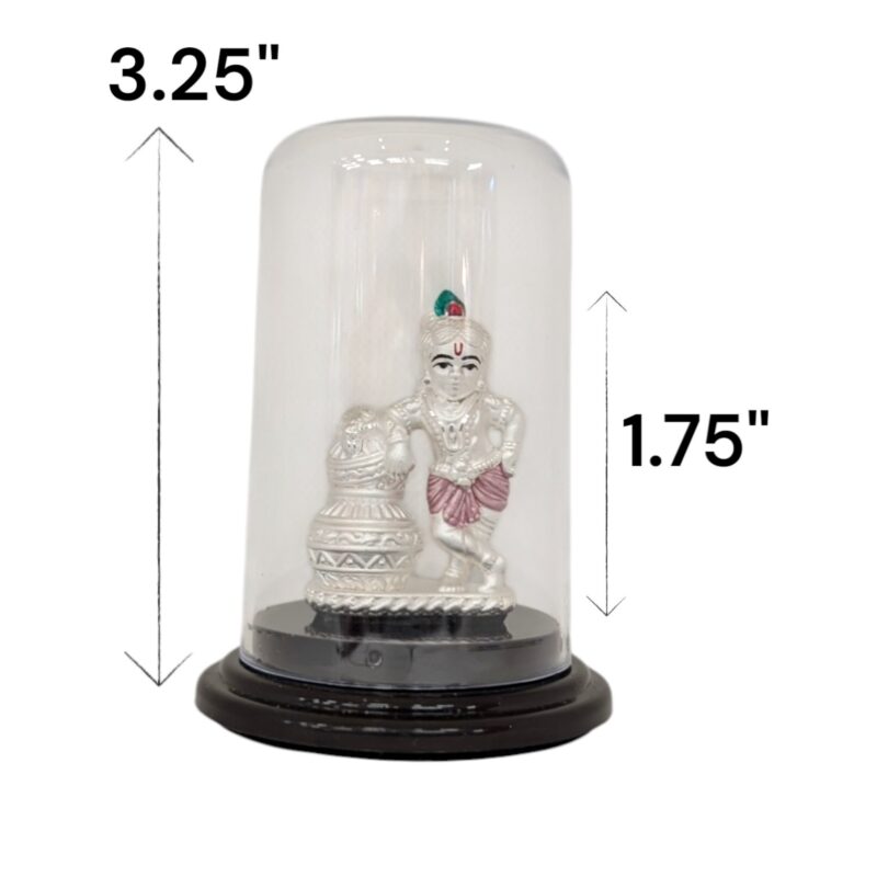 Dimensions of Pure silver Baby Krishna idol