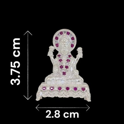 Pure Silver Lakshmi Idol - Dazzle Series with embedded stones
