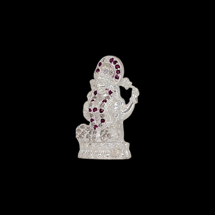 Side view of Pure silver Lakshmi Idol