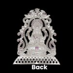 Back side view of Pure silver Lakshmi Idol | Small Silver Lakshmi Statue