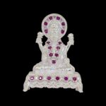 Pure Silver Lakshmi Idol - Dazzle Series with embedded stones