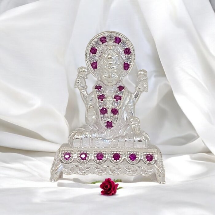 Pure silver Lakshmi Idol on throne | Dazzle Series - 672