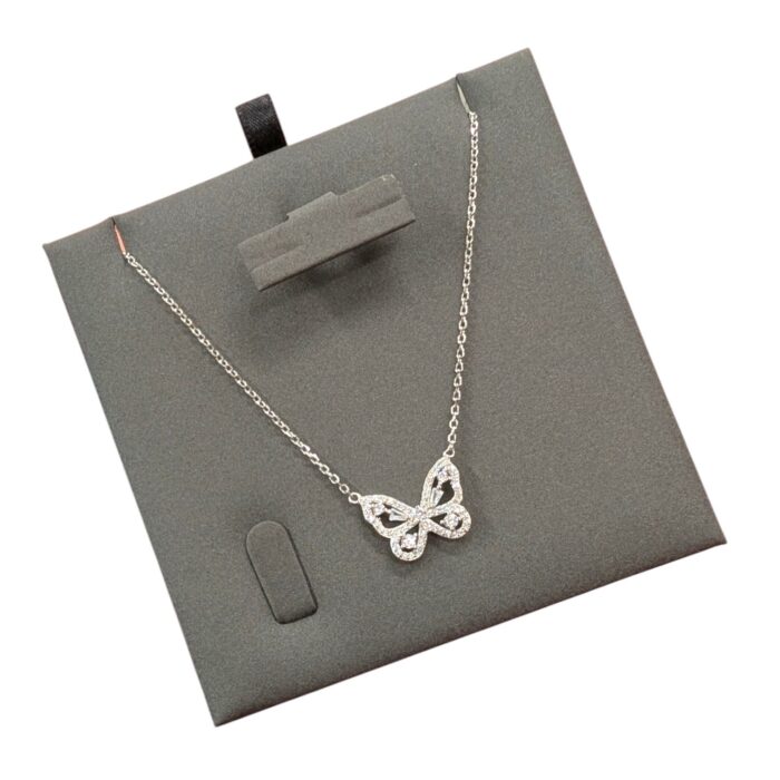 Pure Silver Butterfly Pendant with Chain | 925 Sterling Silver Necklace