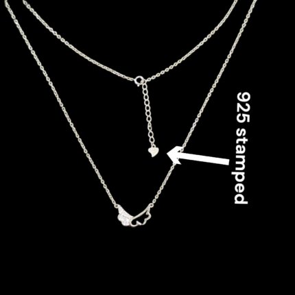 925 stamped silver pendant and chain