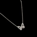 Pure Silver Butterfly Pendant with Chain | 925 Sterling Silver Necklace