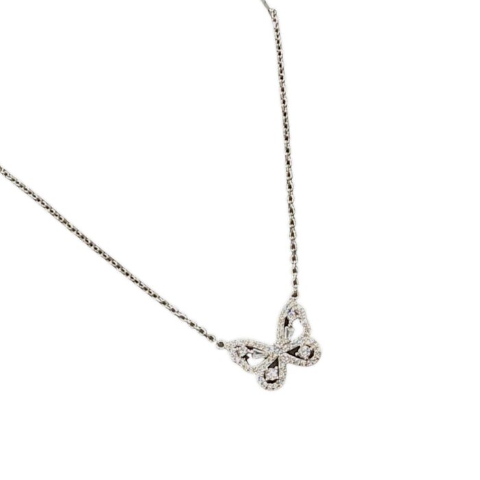 Pure Silver Butterfly Pendant with Chain | 925 Sterling Silver Necklace