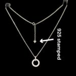 925 stamped silver chain with pendant