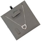 Pure Silver Open heart Pendant with Chain | 925 Sterling Silver Necklace
