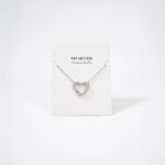 Sterling silver Necklace with embedded zirconia stones