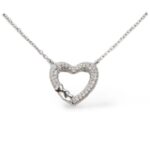 Sterling silver Necklace with embedded zirconia stones