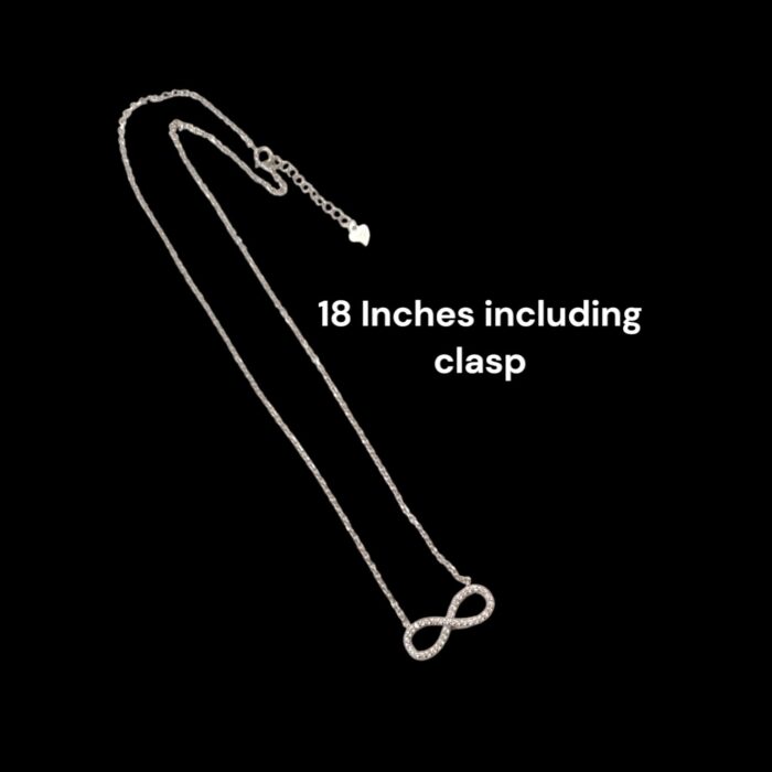 18 inch infinity silver necklace