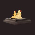 999 Pure silver Lakshmi Ganesh Idol - 24K Gold Plated