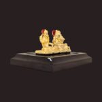 999 Pure silver Lakshmi Ganesh Idol - 24K Gold Plated