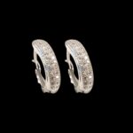 925 Sterling Silver Hoops with Zirconia Stones – 1.5cm | Ships in USA and Canada only