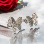 925 sterling silver stud earrings - Butterfly
