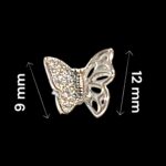 Dimension of 925 sterling silver stud earrings - Butterfly
