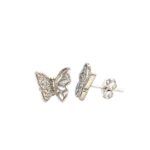 925 sterling silver stud earrings - Butterfly