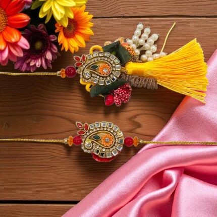 Stylish Bhaiya Bhabhi Rakhi set | Bhai and Bhabhi Rakhi combo in Canada/US