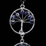 Tree of Life Hanging Decor with evil eye beads - Wall Decor - Silver - Image 3