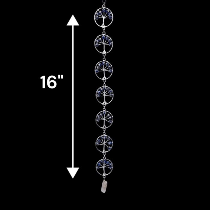 Tree of Life Hanging Decor with evil eye beads - Wall Decor - Silver - Image 5