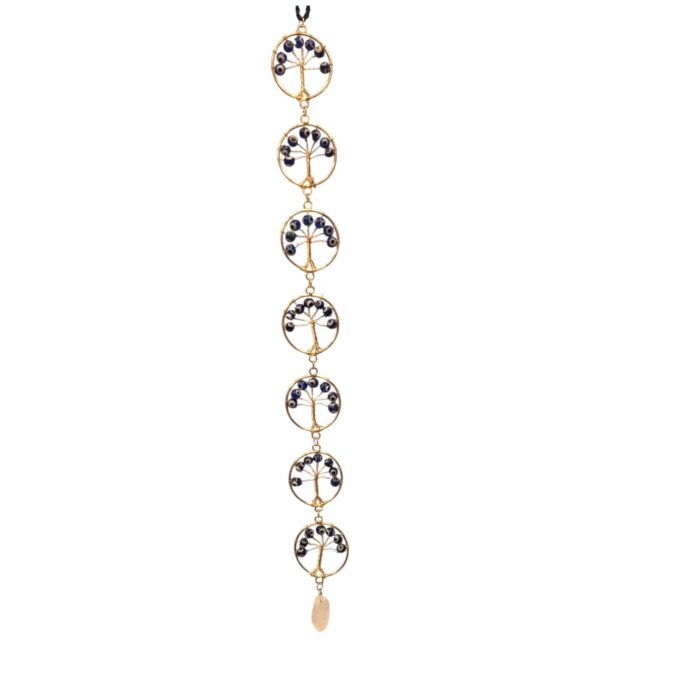 Tree of Life Hanging Decor with evil eye beads - Wall Decor - Golden - Image 2