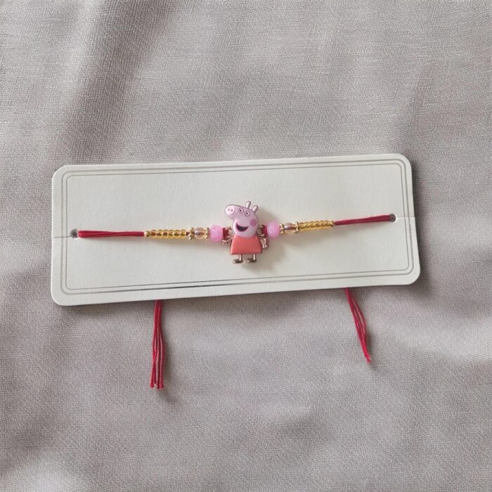 Send Rakhi online to Canada : Cute cartoon character Rakhi for Kids | Peppa Pig Rakhi