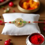 Premium Cz stone designer Rakhi in US | Send Rakhi to USA from India | Premium designer Rakhi - Murli Krishna