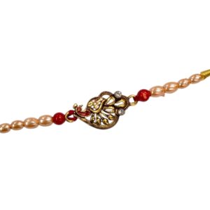 Mayur Rakhi - Golden Oxidized