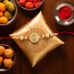 Send Rakhi to Canada : Ganesha Rakhi - Golden Oxidized