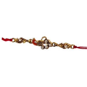 Mayur Rakhi - Golden Oxidized
