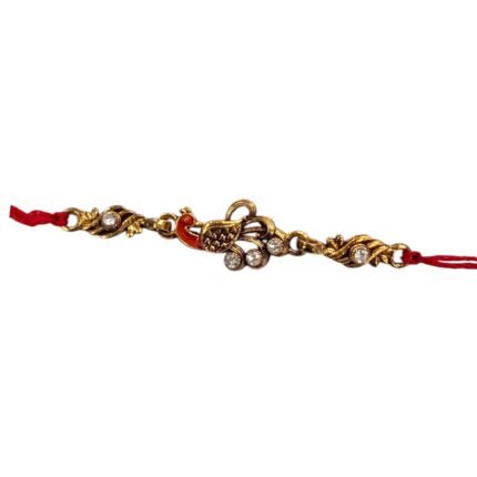 Mayur Rakhi - Golden Oxidized
