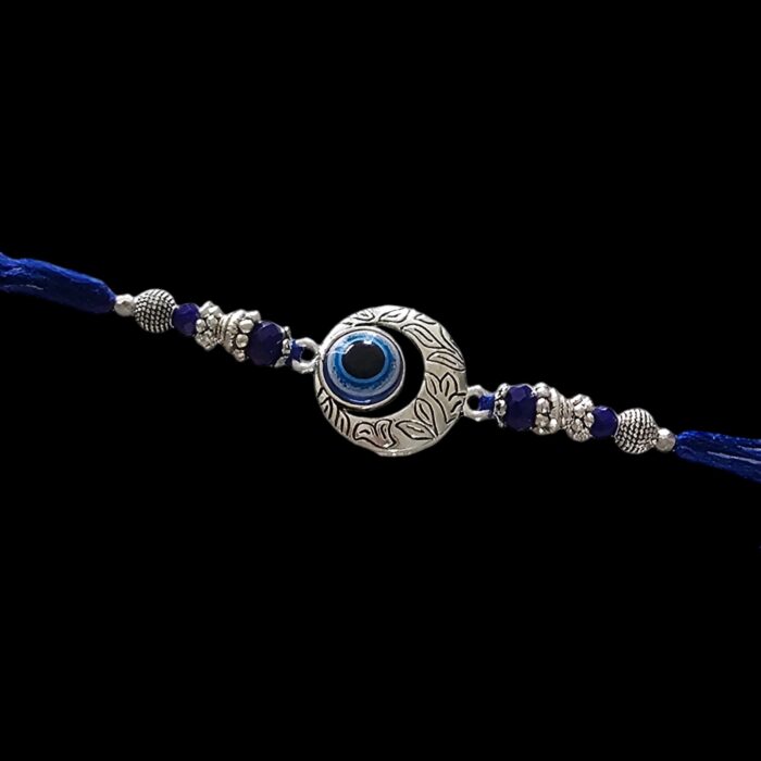 Evil eye Rakhi - Silver moon | Evil eye Rakhi Evil eye Rakhi - Silver moon | Evil eye Rakhi