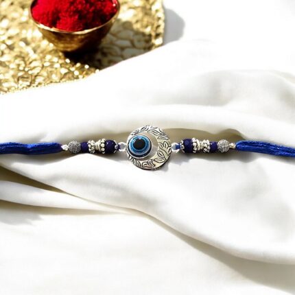 Evil eye Rakhi - Silver moon | Evil eye Rakhi