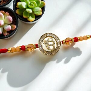 Premium Ik onkar Rakhi - AD Stone | Ek onkar Rakhi