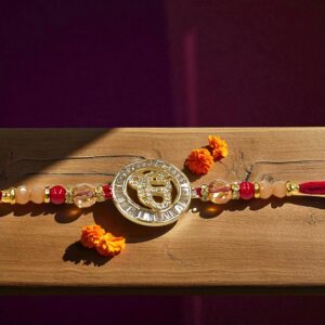 Premium Ik onkar Rakhi - AD Stone | Ek onkar Rakhi
