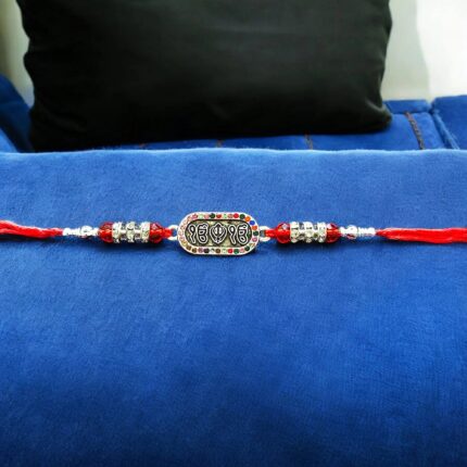 Premium Ik onkar Khanda Rakhi | Ek onkar Rakhi | Customizable Rakhi Hamper with sweets, dry fruits for USA/Canada delivery