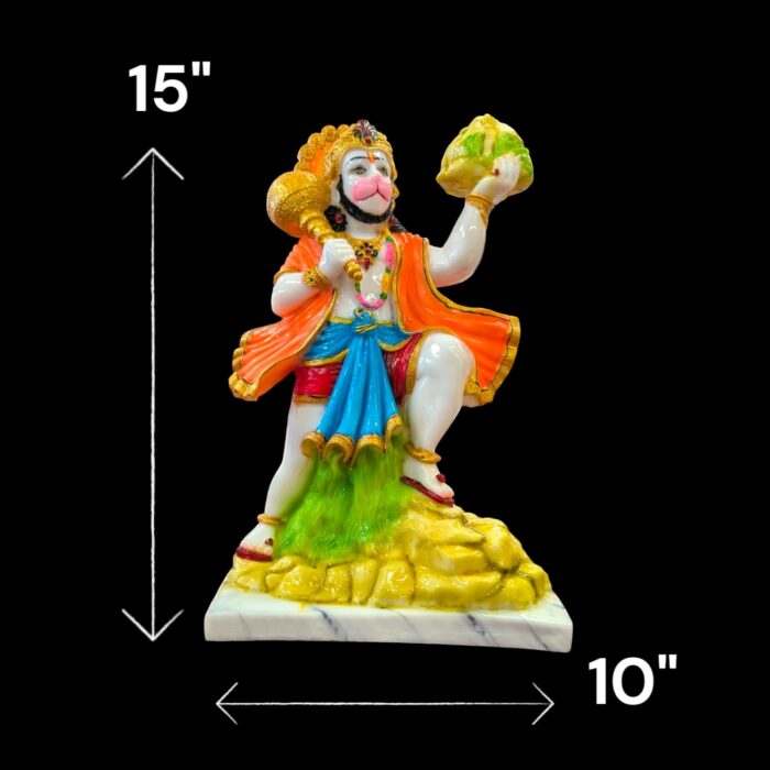 Photoroom-20250609_111646.webp Large Hanuman Idol - Orange blue - 15 Inch - Image 2