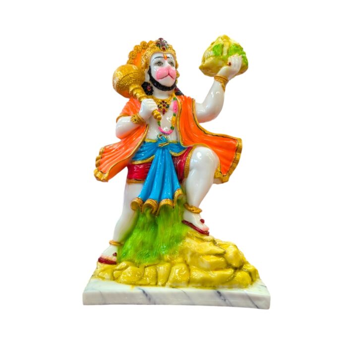 Photoroom-20250609_111519_4.webp Large Hanuman Idol - Orange blue - 15 Inch - Image 4