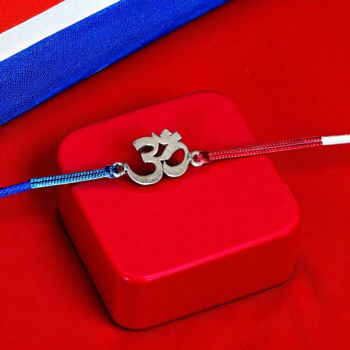 Pure Silver Rakhi - Om | 925 Sterling Silver Rakhi