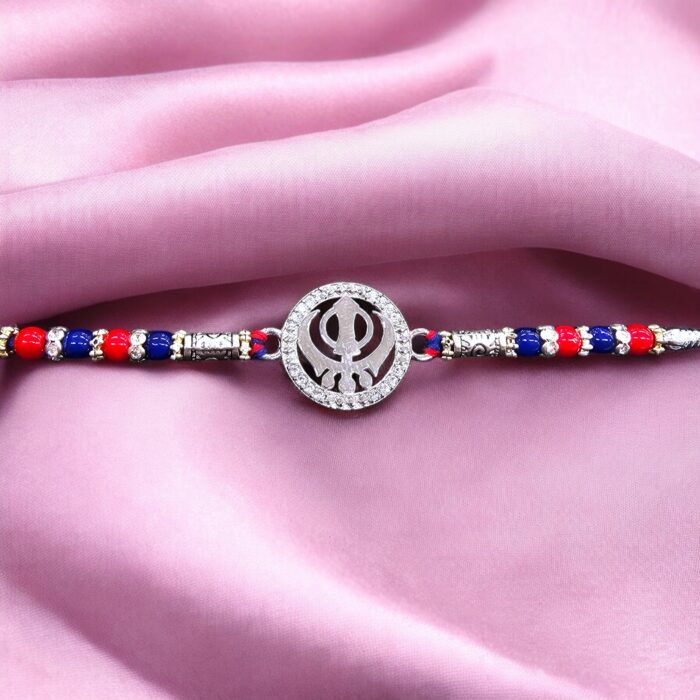 Pure Silver Khanda Rakhi | Sterling silver Rakhi Pure Silver Khanda Rakhi | Sterling silver Rakhi