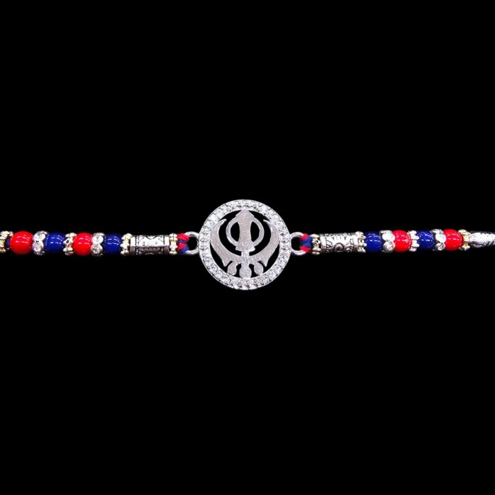 Pure Silver Khanda Rakhi | Sterling silver Rakhi Pure Silver Khanda Rakhi | Sterling silver Rakhi