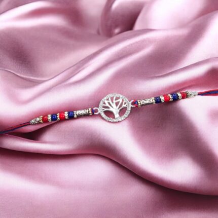 Pure Silver Rakhi - Tree of life | 925 Sterling Silver Rakhi