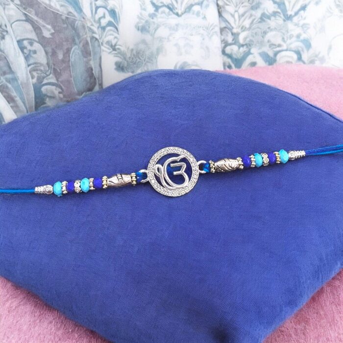 Sterling Silver Ik onkar Rakhi for your brother in Canada/US | Quick shipping across CA and US.